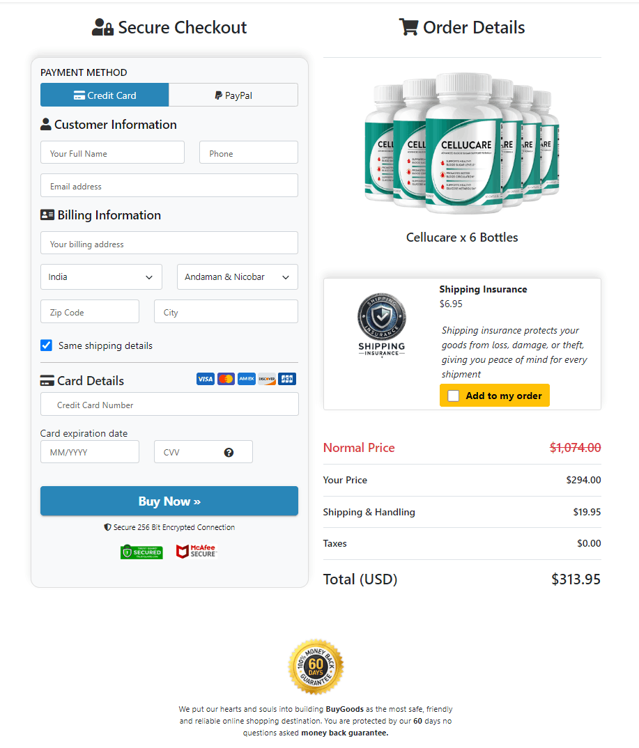 cellucare-order-page
